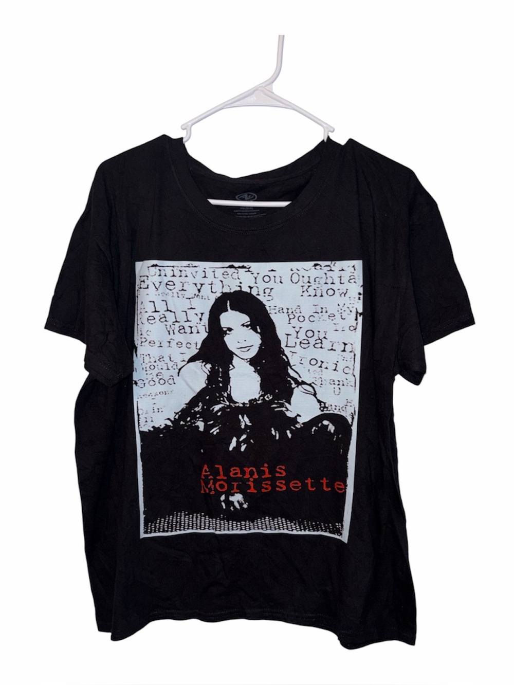 Alanis Morissette "Uninvited" and "You Learn Hasidic T-Shirt Size Medium